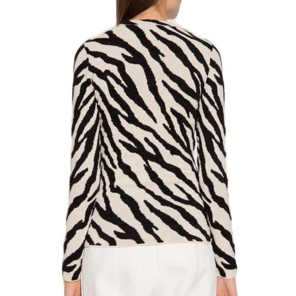 Proenza Schouler Top Silk Blend Animal Print Knit Sz S NWT Soft Elegant Chic - Picture 4 of 16